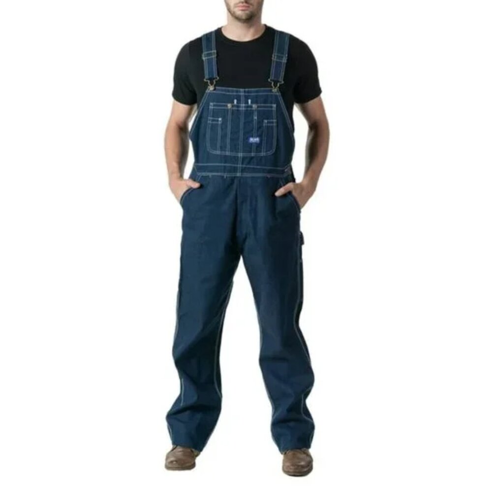 Men Denim Bib Overalls 42X32, BIG SMITH
